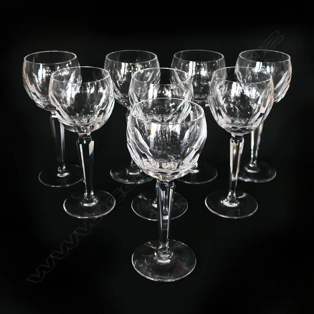 A set of eight Waterford hock glasses, Image 1++