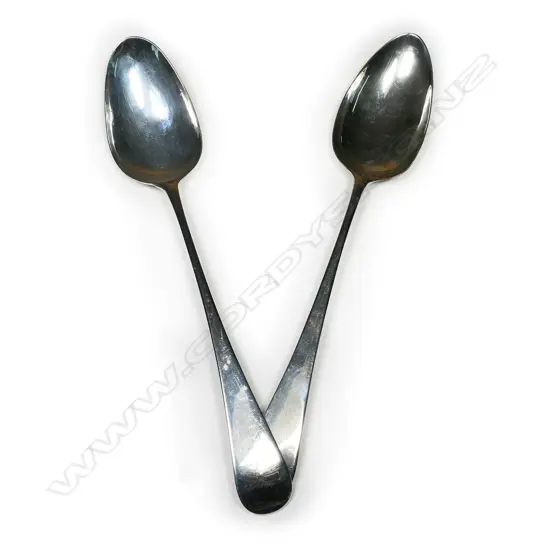 A pair of George IV silver tablespoons,