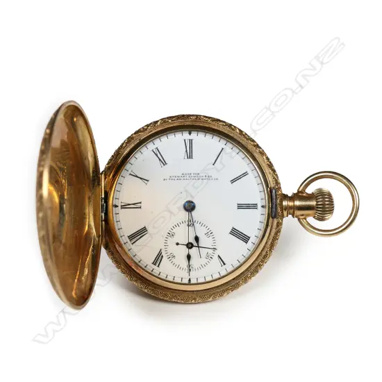 A late Victorian 14ct yellow gold hunter gent's pocket watch,