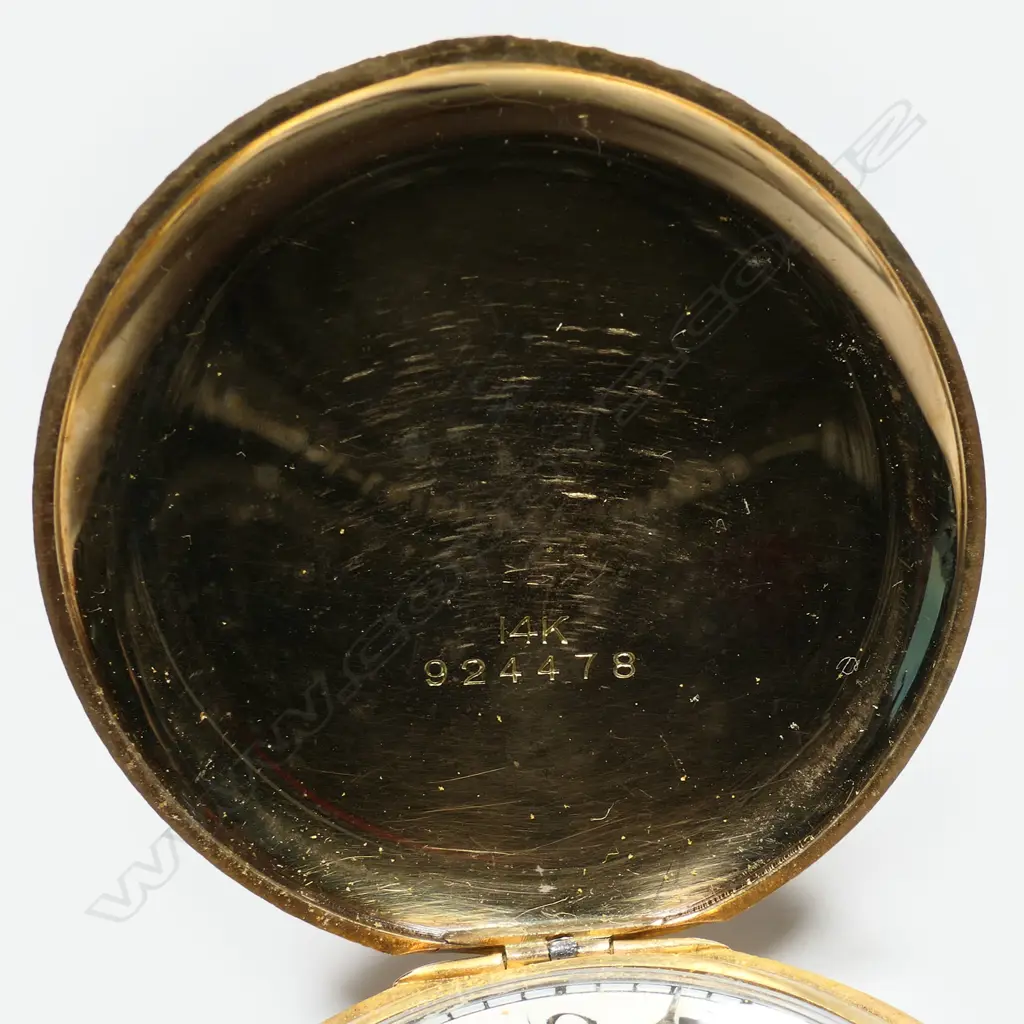 An early 20thC Elgin 14ct yellow gold hunter pocket watch, Image 1++