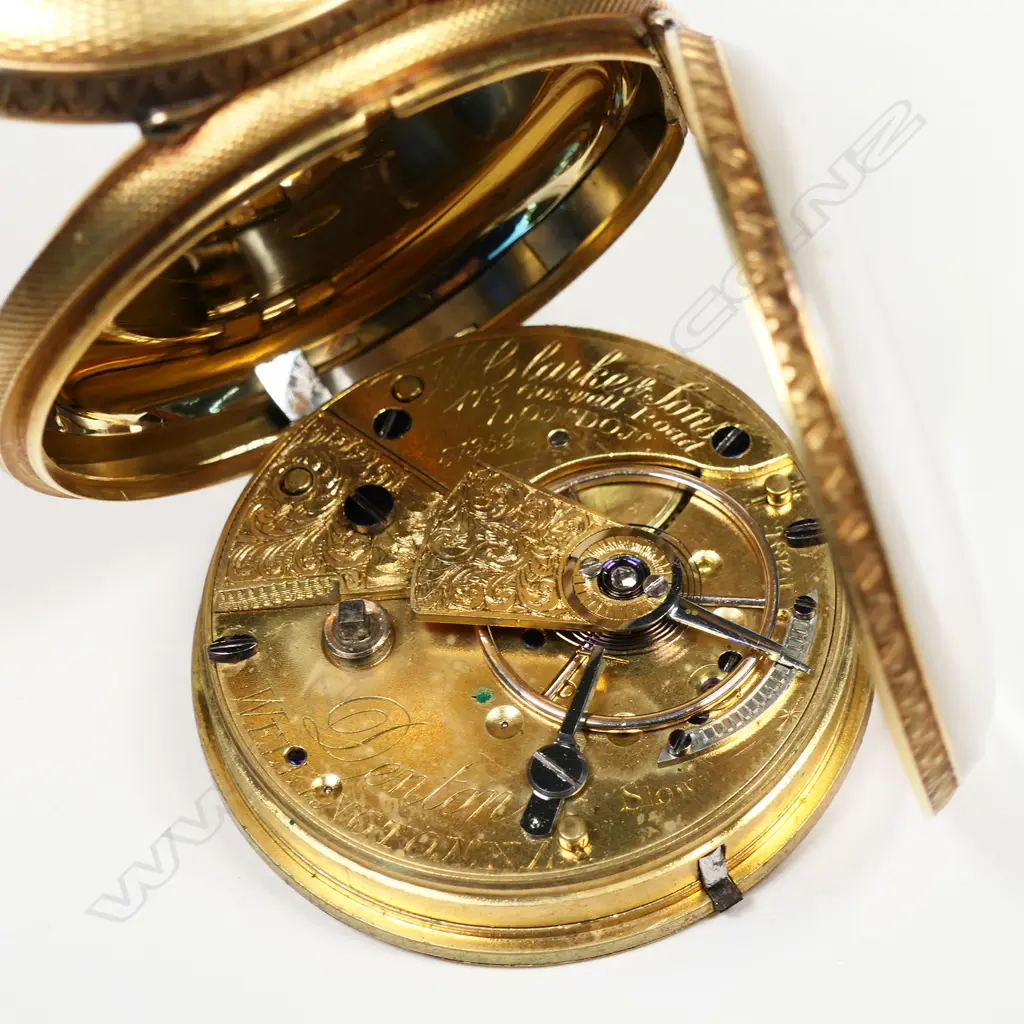 A Victorian 18ct gold open face gents pocket watch by W. Clarke & Sons, Image 1++