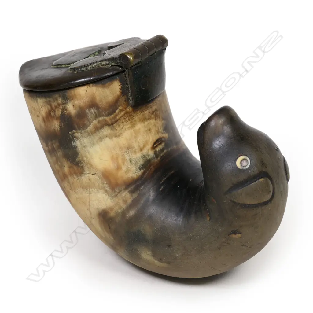A Georgian horn snuff mull, Image 1++