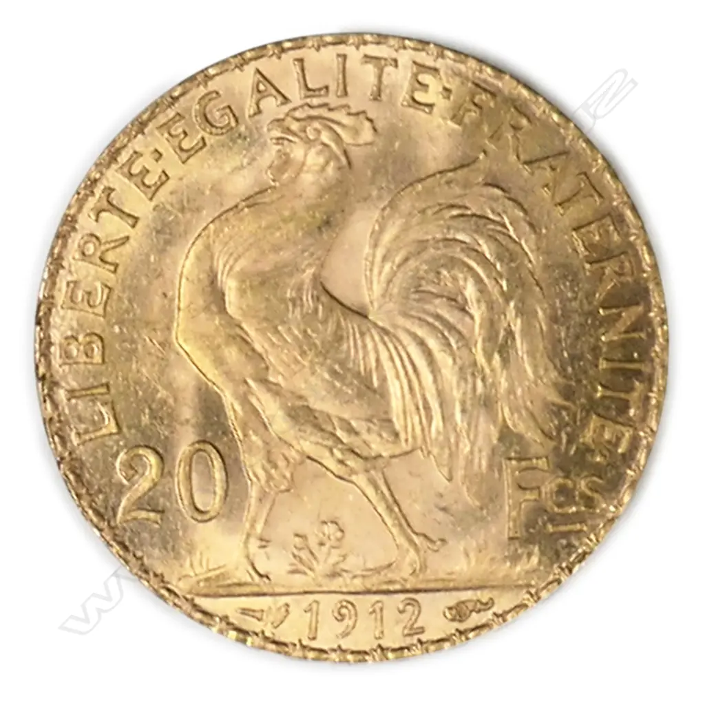 A1907 French gold rooster coin, Image 1++
