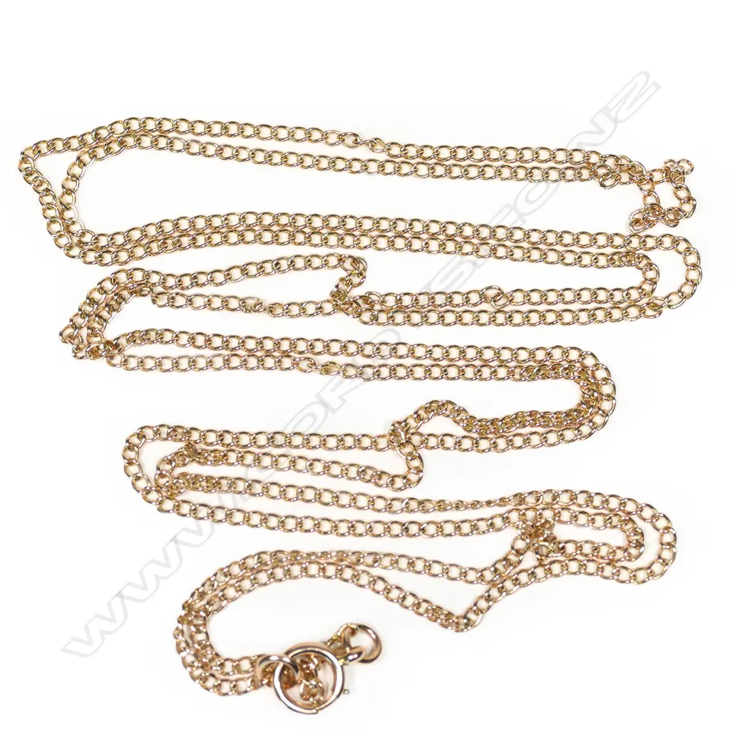 A 9ct rose gold muff chain, Image 1++