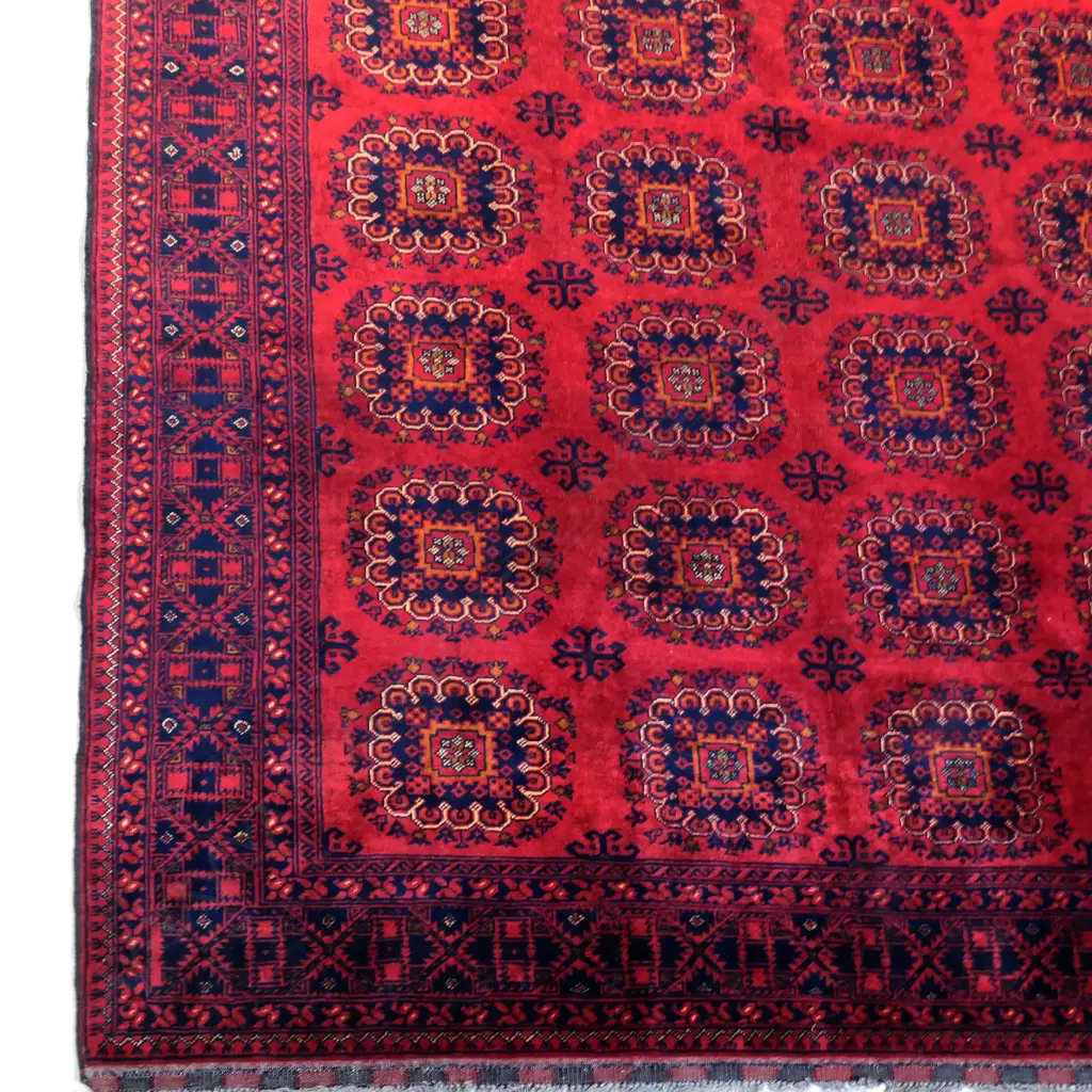 An Afghan Akhal Gul hand-knotted carpet, Image 1++