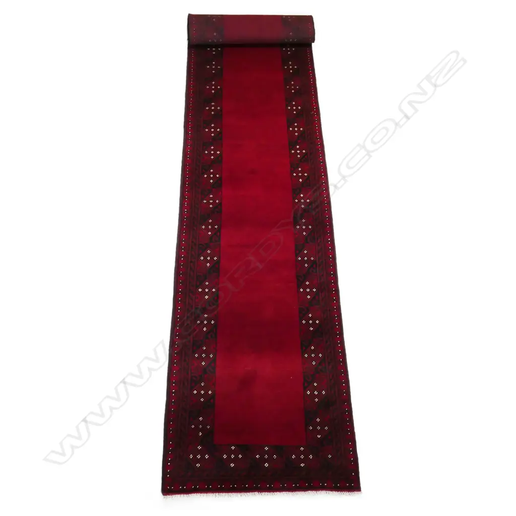 A long hand-knotted wool pile Turkman runner, Image 1++