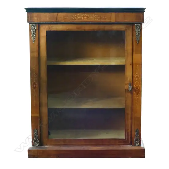 A Victorian walnut pier cabinet,
