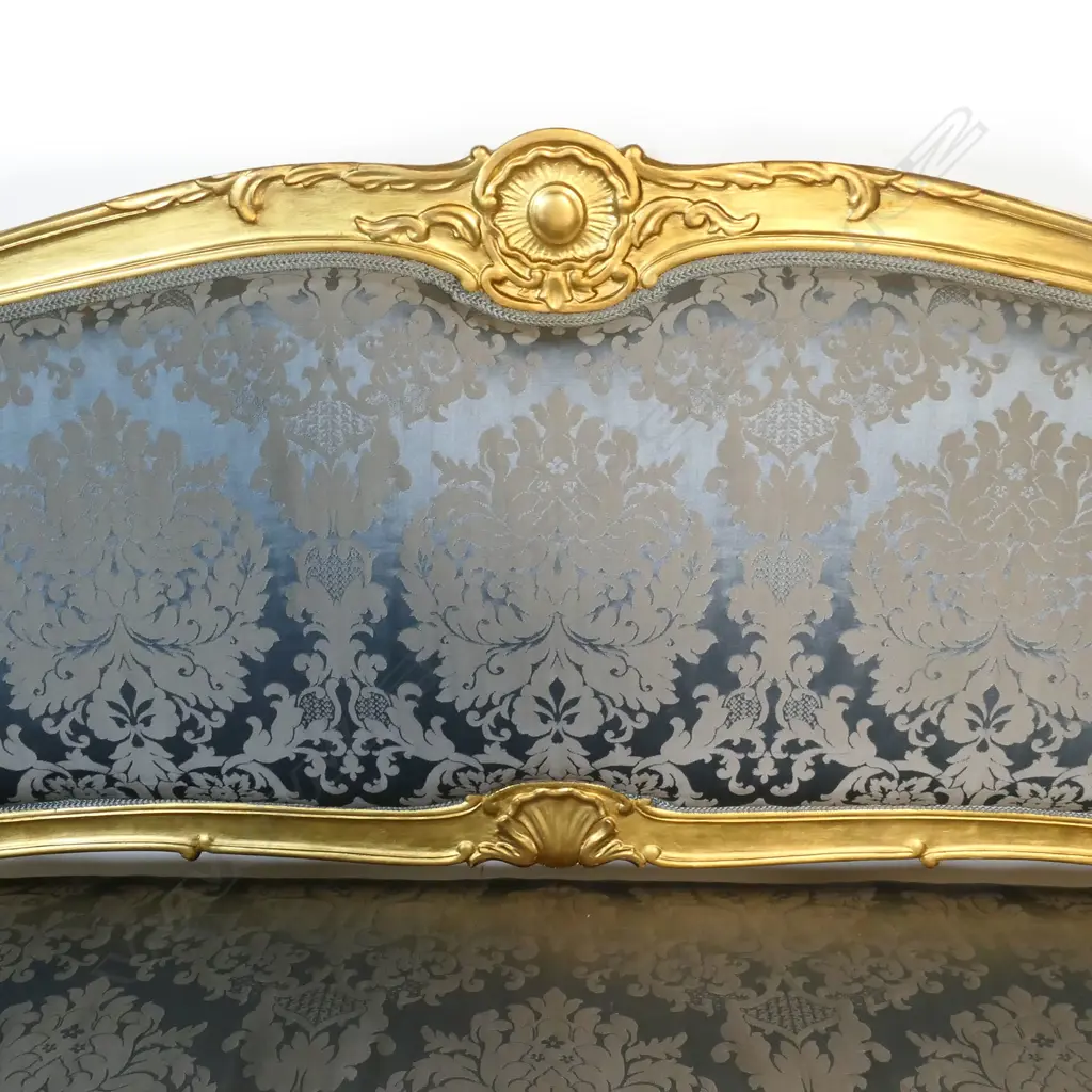 An early/mid 20thC antique style French giltwood settee, Image 1++