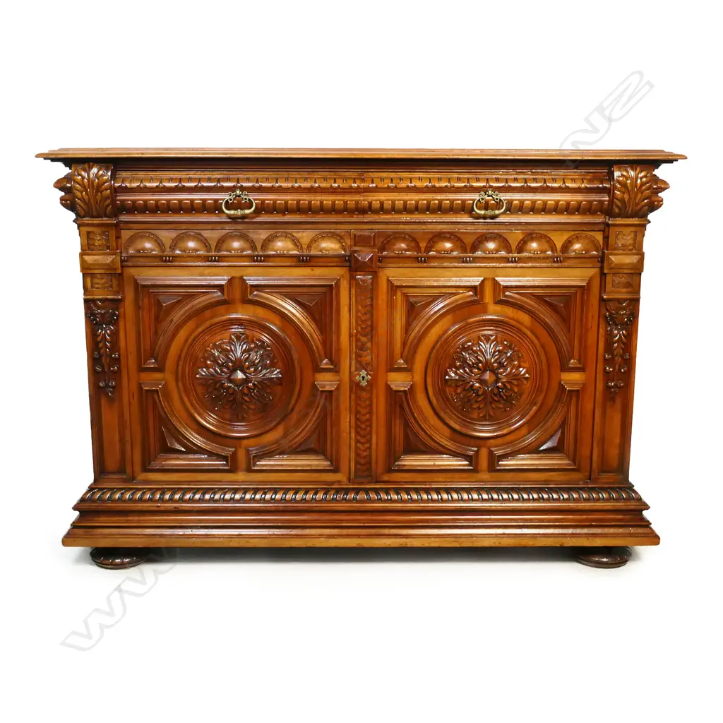 A 19thC French walnut sideboard, Image 1++