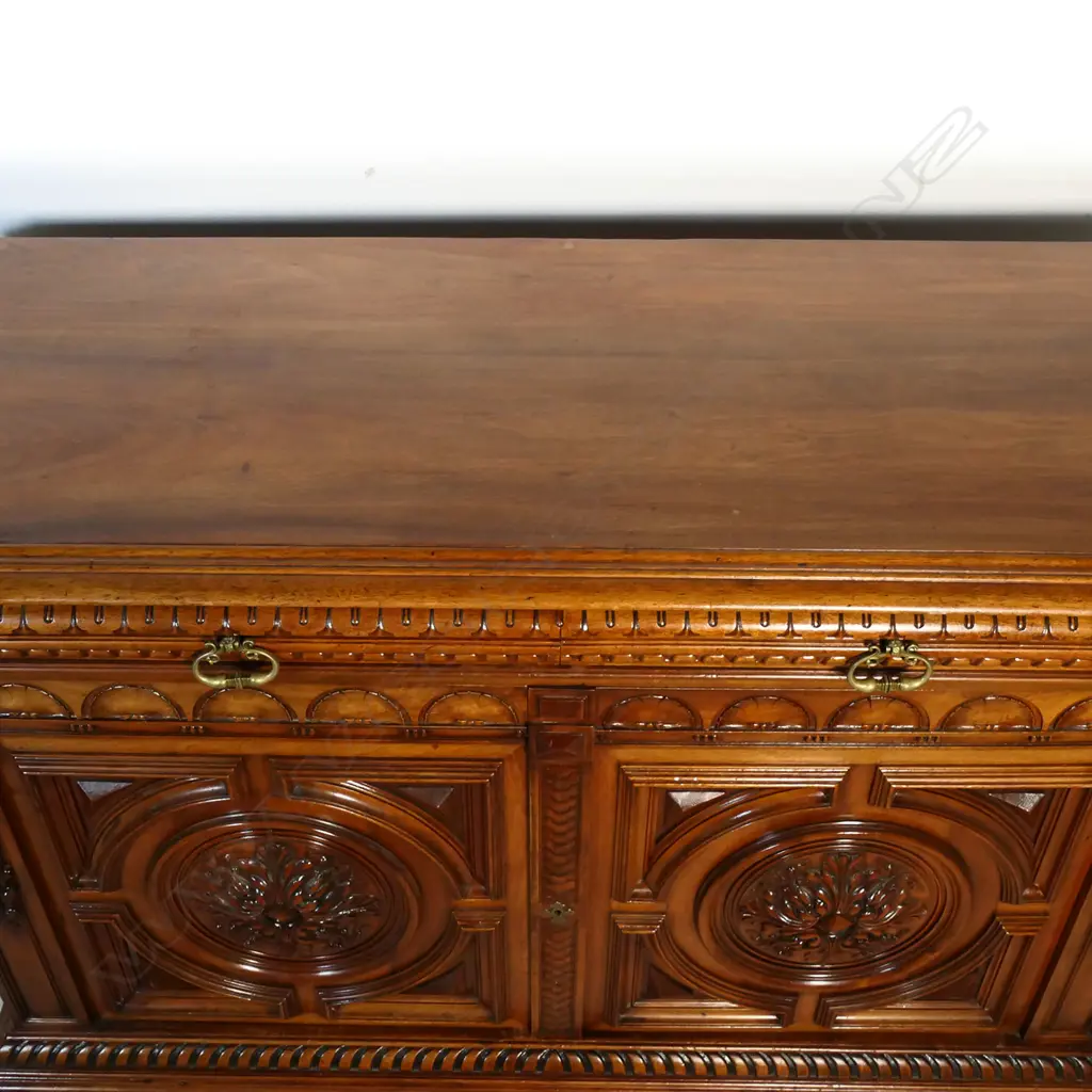 A 19thC French walnut sideboard, Image 1++