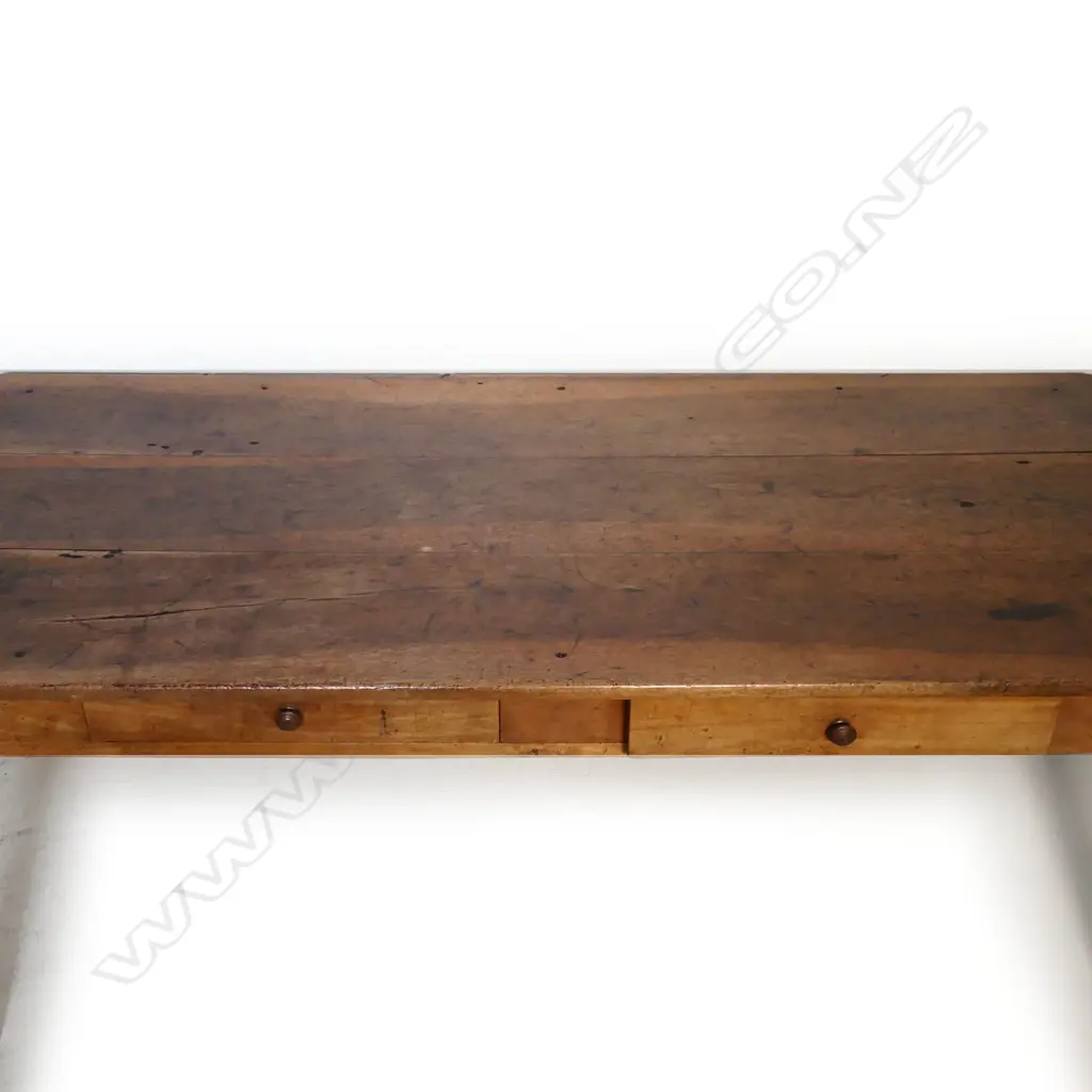 A 19thC French fruitwood refectory dining table, Image 1++