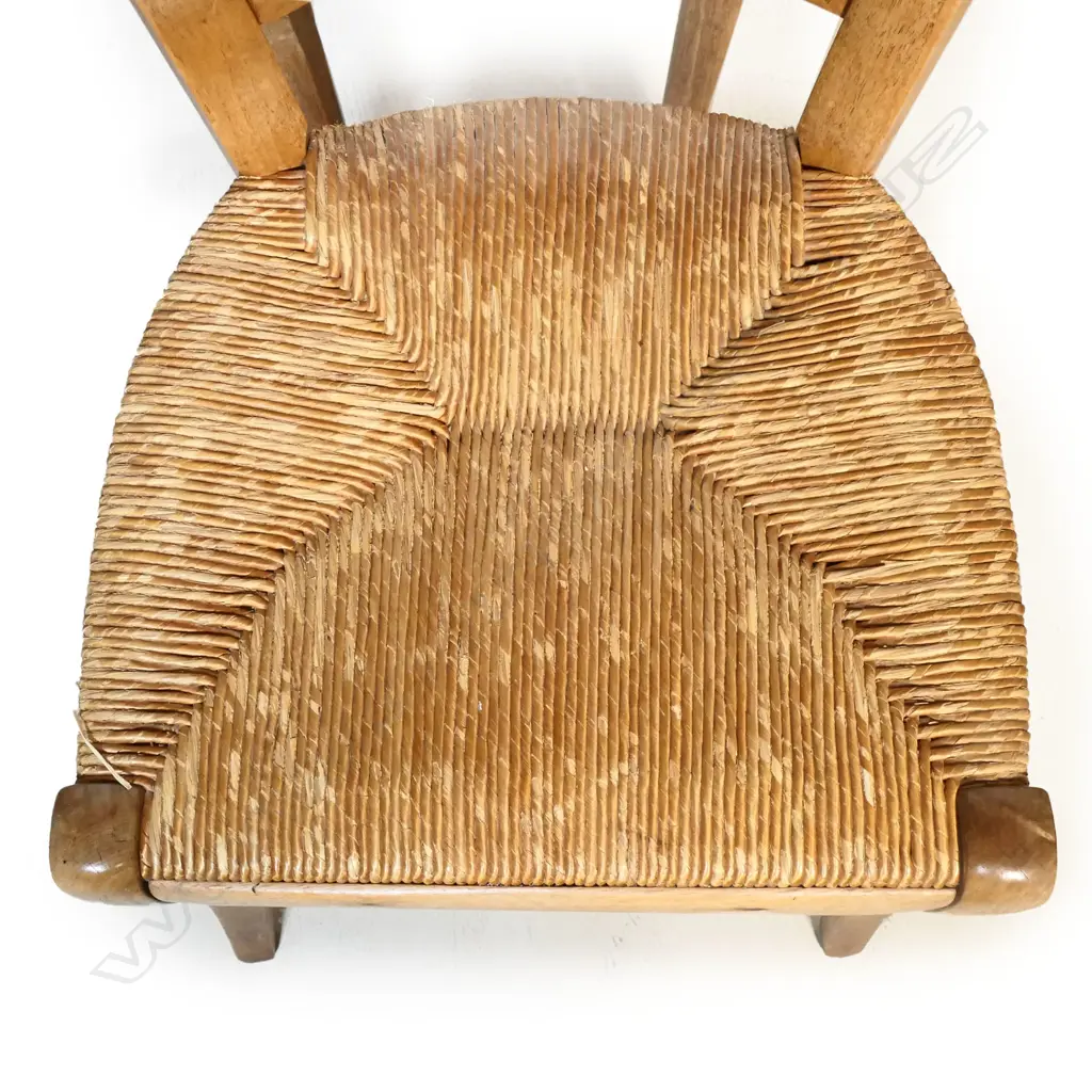 A set of six old French provincial cottage dining chairs, Image 1++