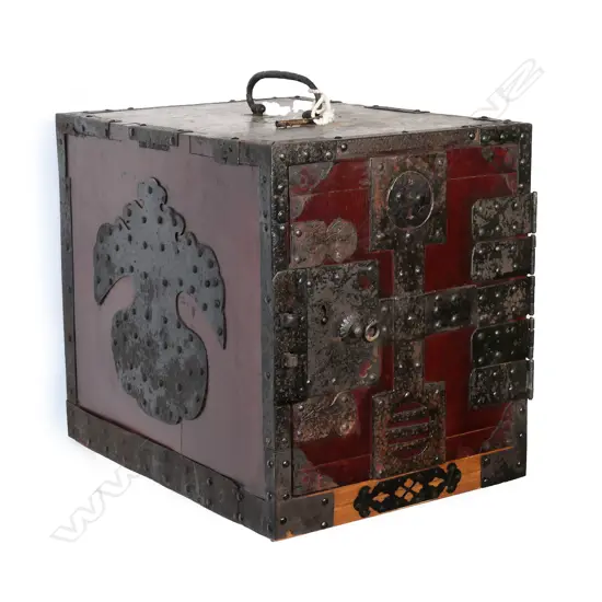 A 19thC Japanese ship's safe box,