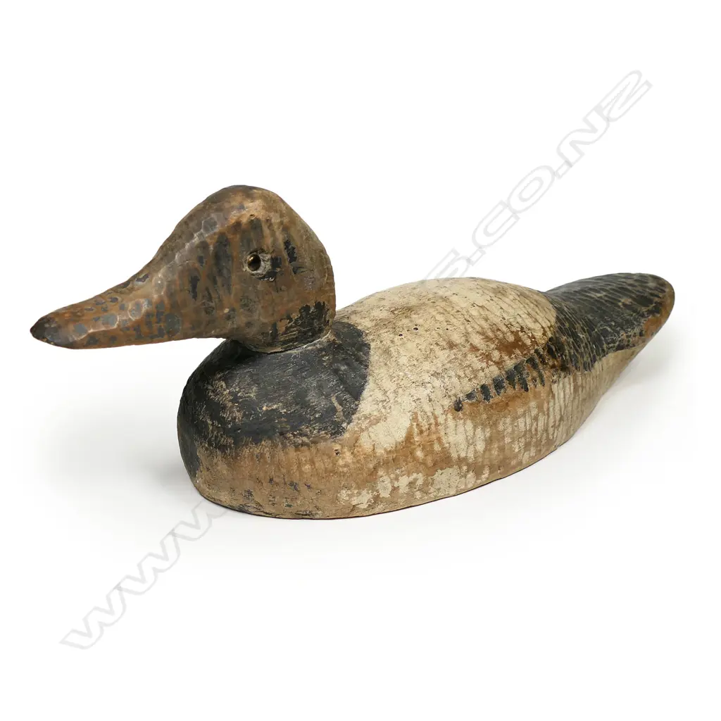 A c.1920 hand carved and chiselled mallard duck decoy, Image 1++