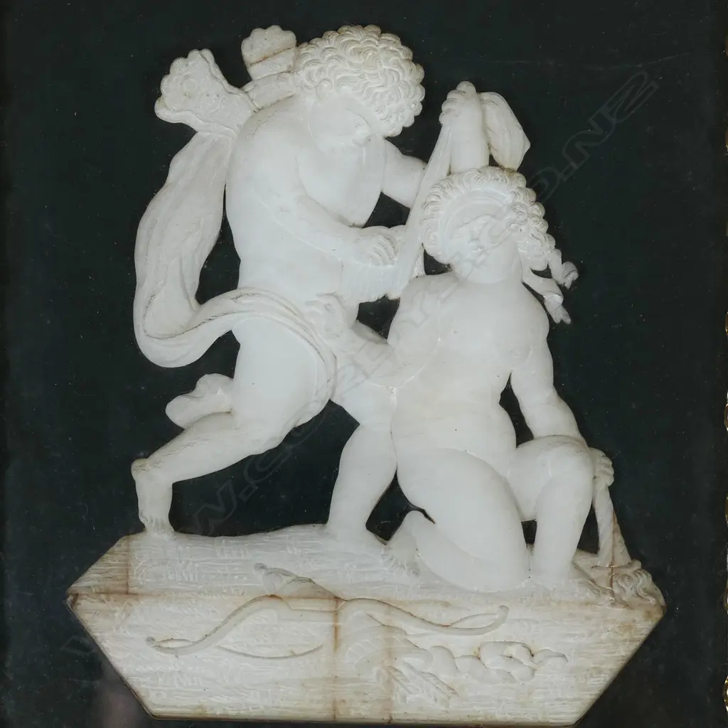 A Victorian framed figure group, Image 1++