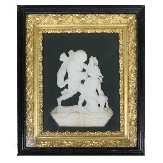A Victorian framed figure group,