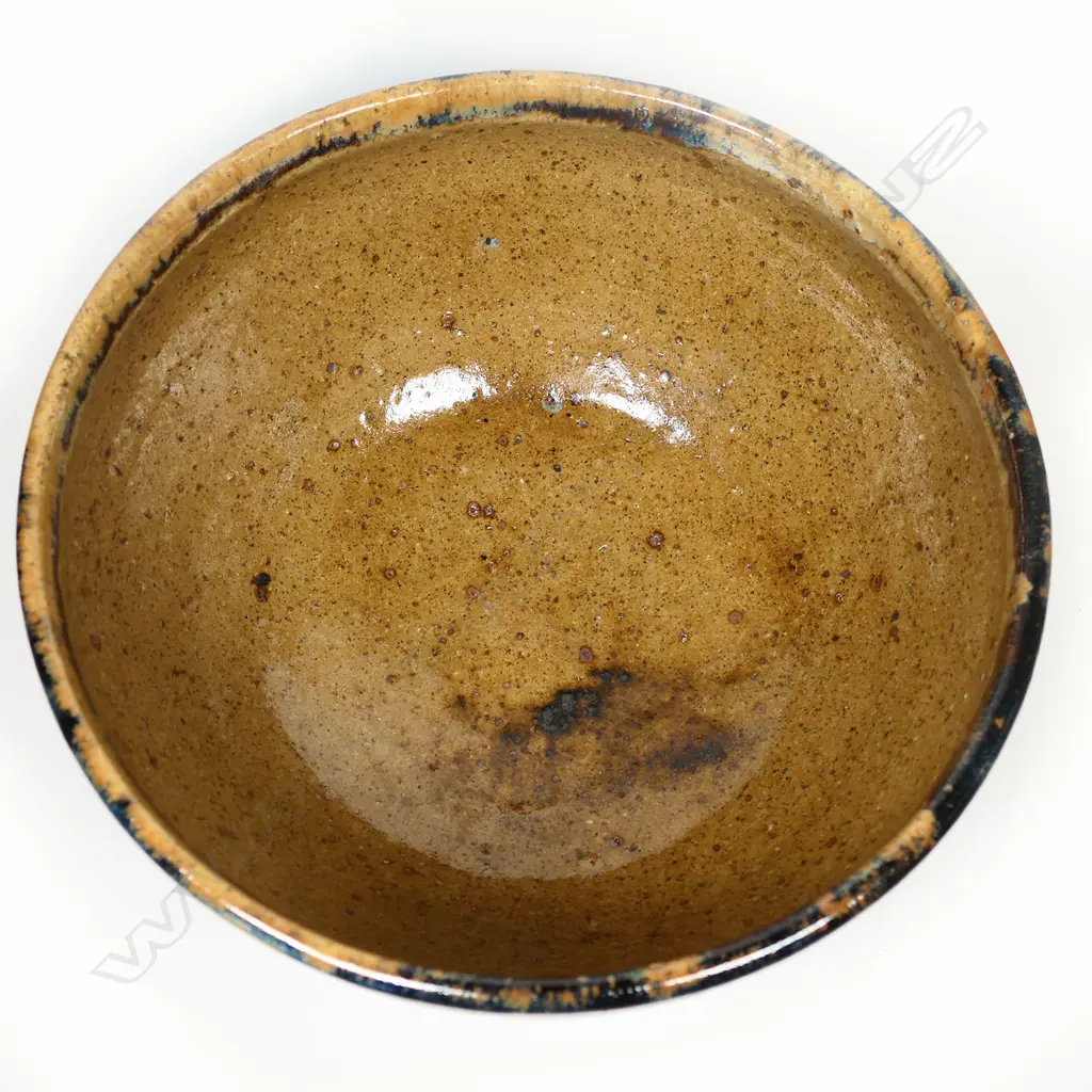Barry Brickell (1935-2016) pottery dark mottled glaze bowl, Image 1++