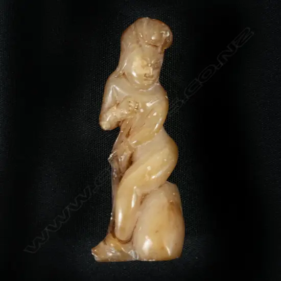 A Chinese carved small handling piece,