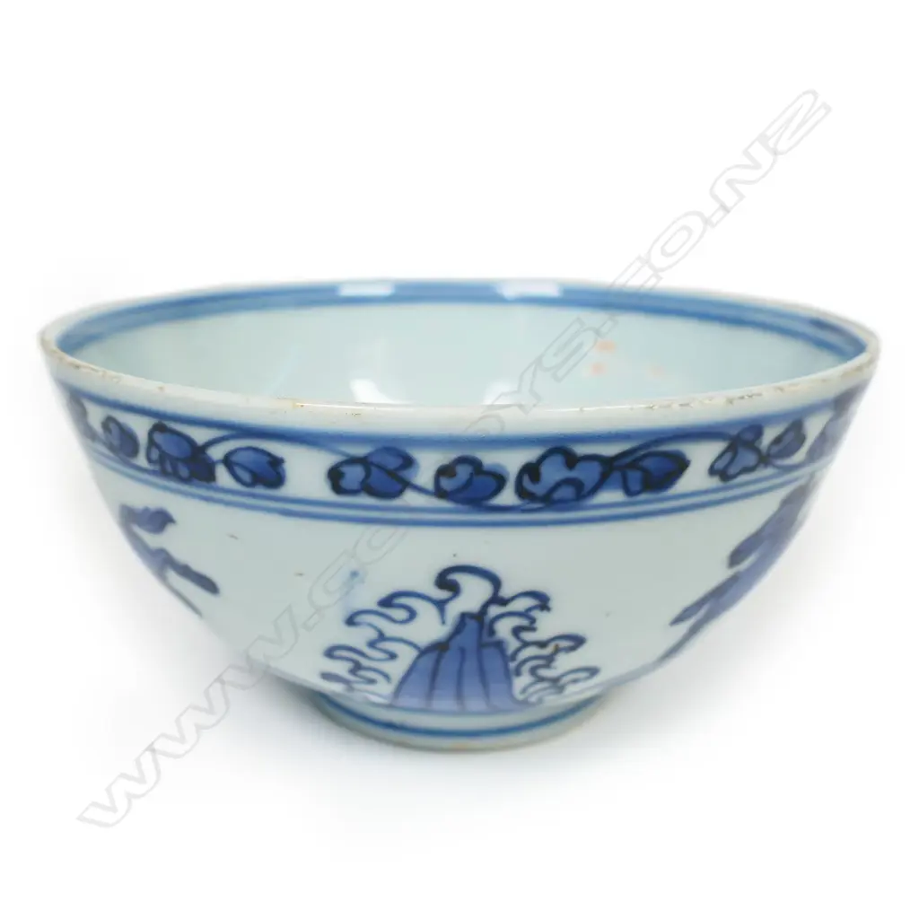 An old Chinese blue and white Wan-Li bowl, Image 1++