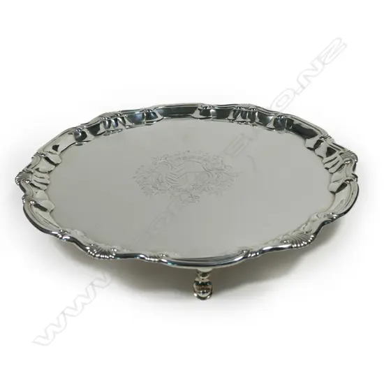 A good George II silver salver,