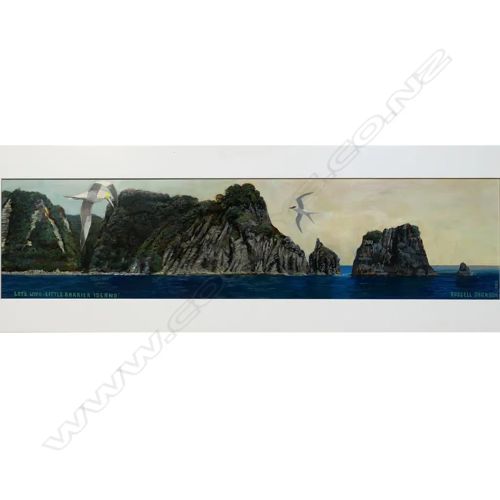 Russell Jackson (NZ 1947-) 'Lot's Wife - Little Barrier Island', Image 1++