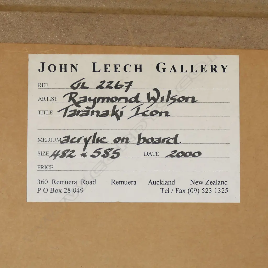 Raymond Wilson (NZ), Image 1++