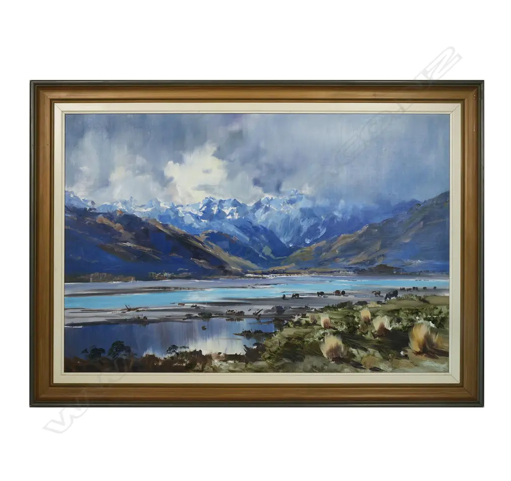 ASTON GREATHEAD, SOUTHERN ALPS, OIL ON BOARD 490x745mm Image 1++