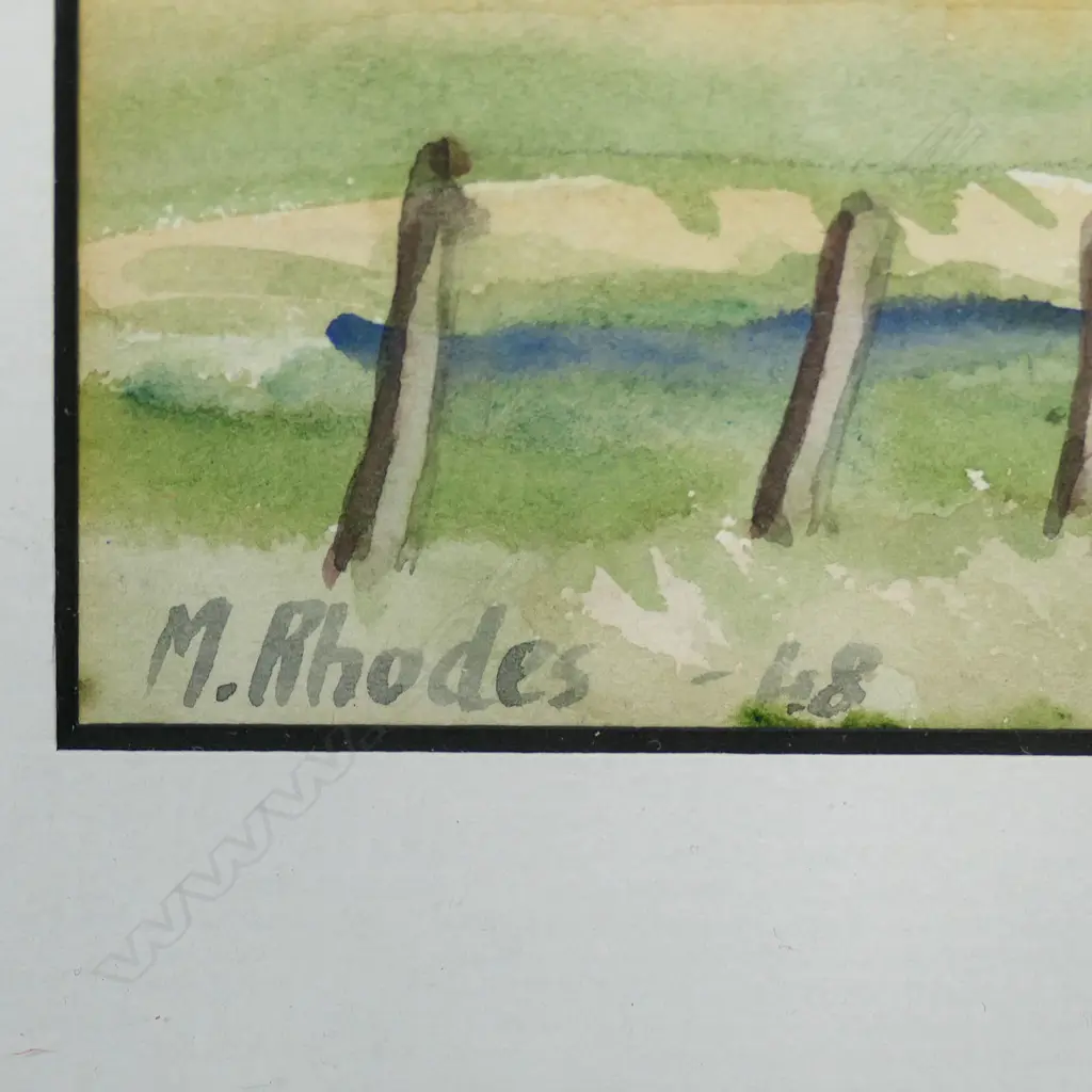 Margaret Rhodes (1921-) Autumn Poplars Otago'  - 260 x 215mm, Image 1++