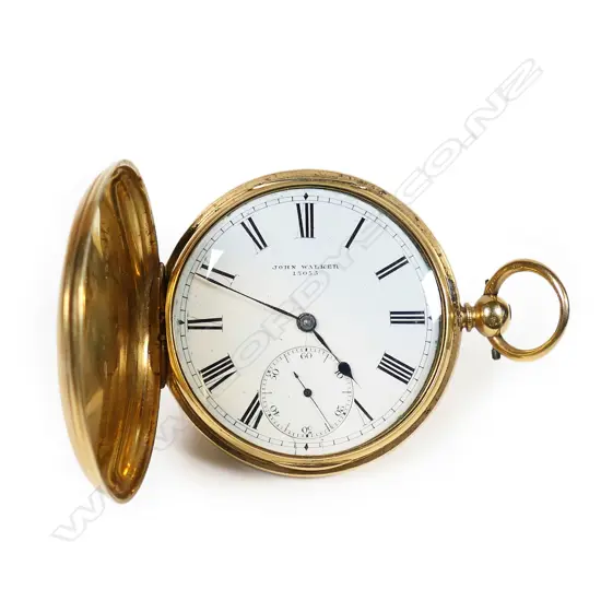 A Victorian 18ct yellow gold hunter pocket watch,
