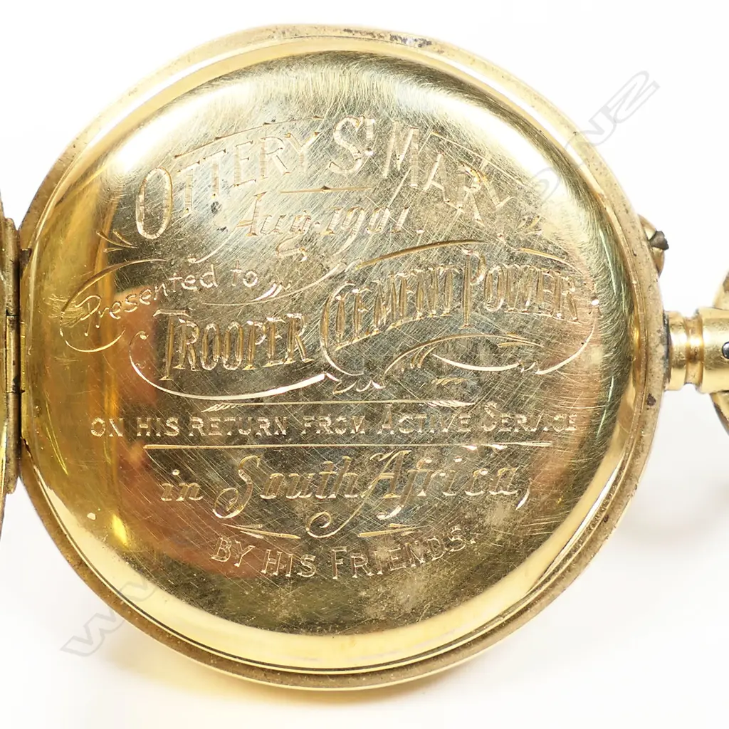 A late Victorian 18ct gold half hunter pocket watch, Image 1++