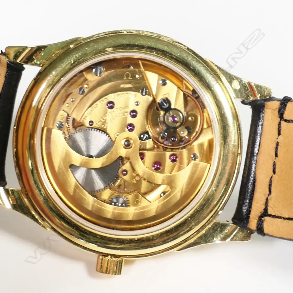 An Omega 18ct yellow gold Cosmic triple date moon phase calendar wristwatch, Image 1++