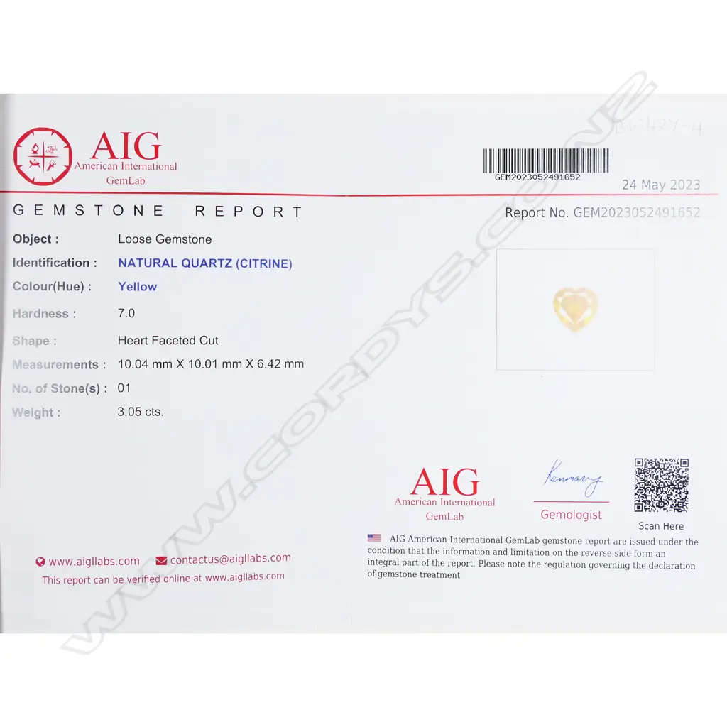 An unset citrine gemstone, Image 1++