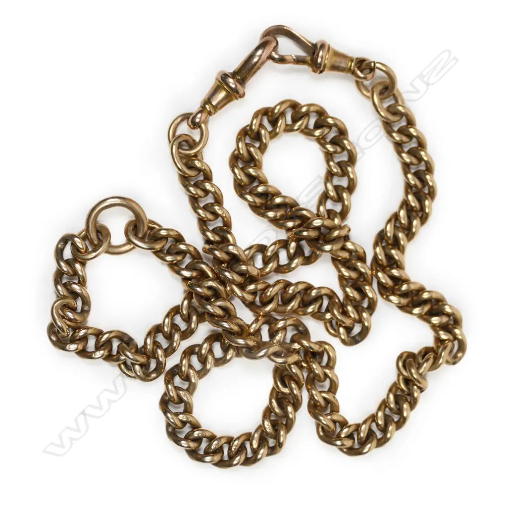 A c.1900 15ct yellow gold Albert chain, Image 1++