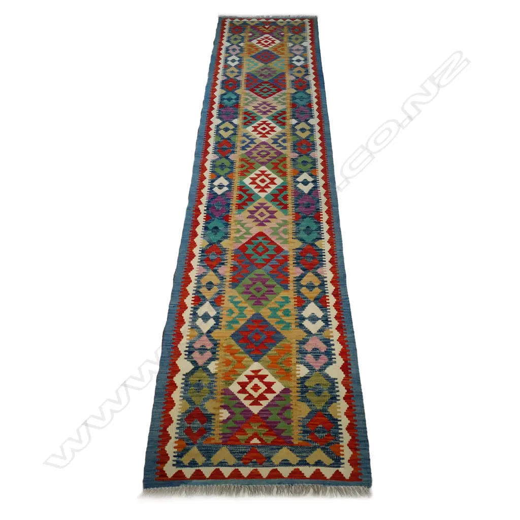 A hand-woven kilim runner, Image 1++