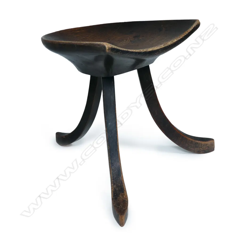 An early c.1900 mahogany Thebes stool by Liberty and Co., Image 1++