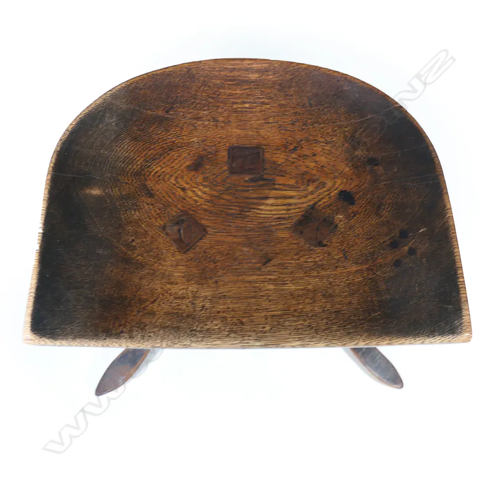 An early c.1900 mahogany Thebes stool by Liberty and Co., Image 1++