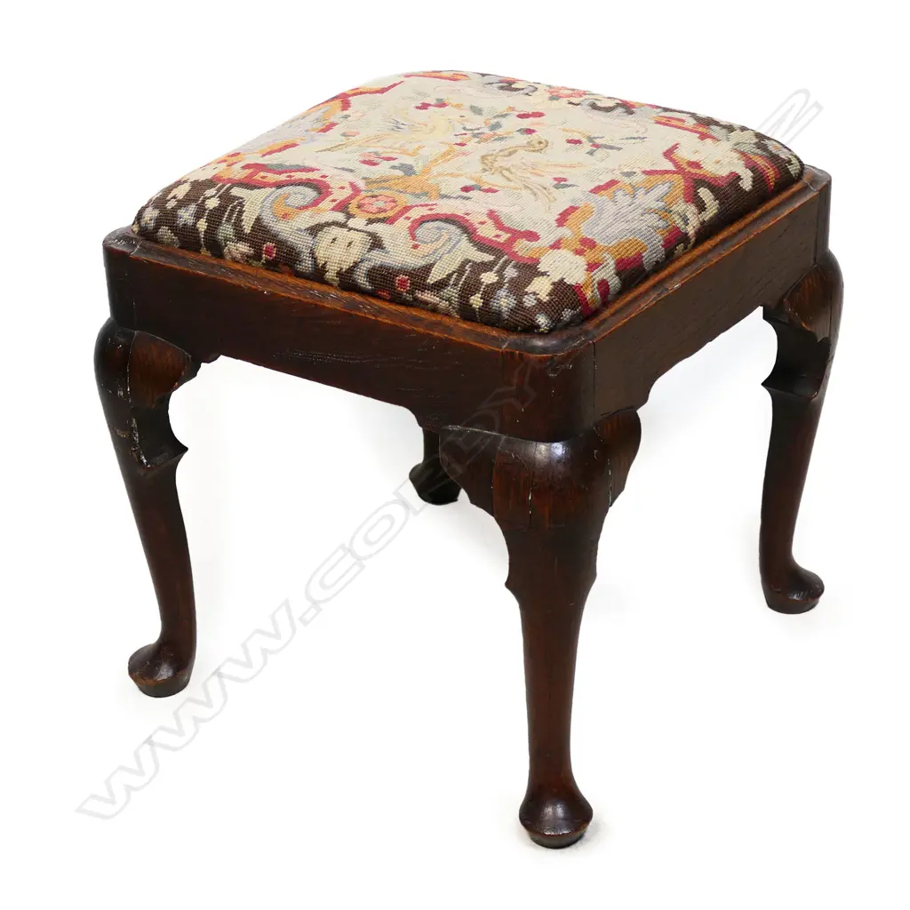 A Georgian oak foot stool, Image 1++