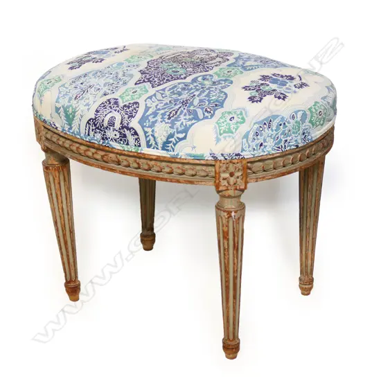 A French style upholstered stool,
