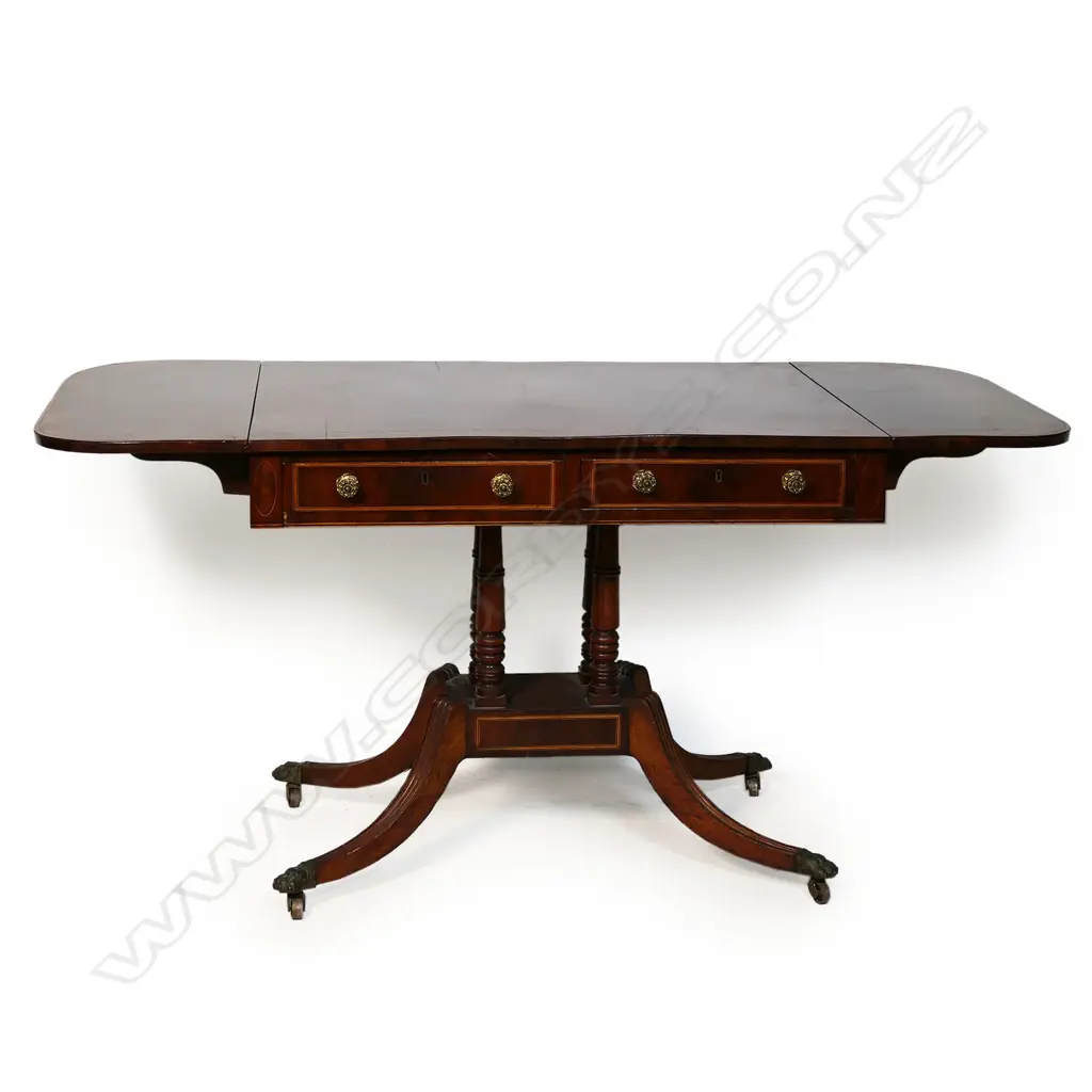 A Regency mahogany sofa table, Image 1++