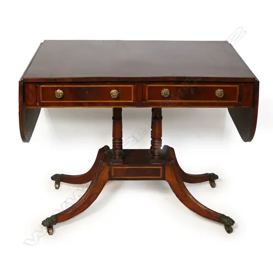 A Regency mahogany sofa table,
