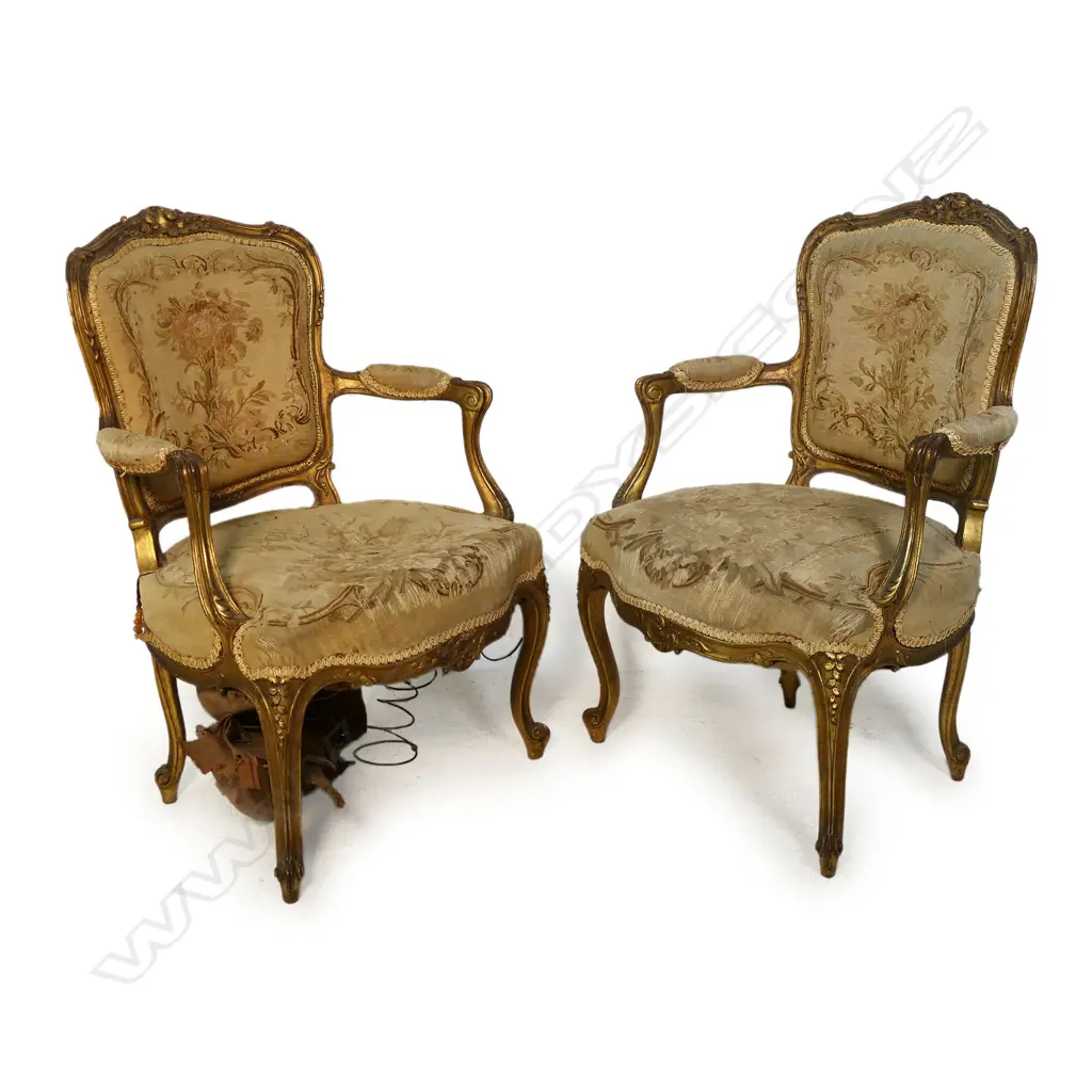 A quality pair of late 19thC French Fauteuil armchairs, Image 1++