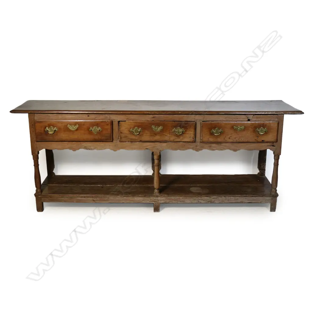 George III oak dresser base, Image 1++