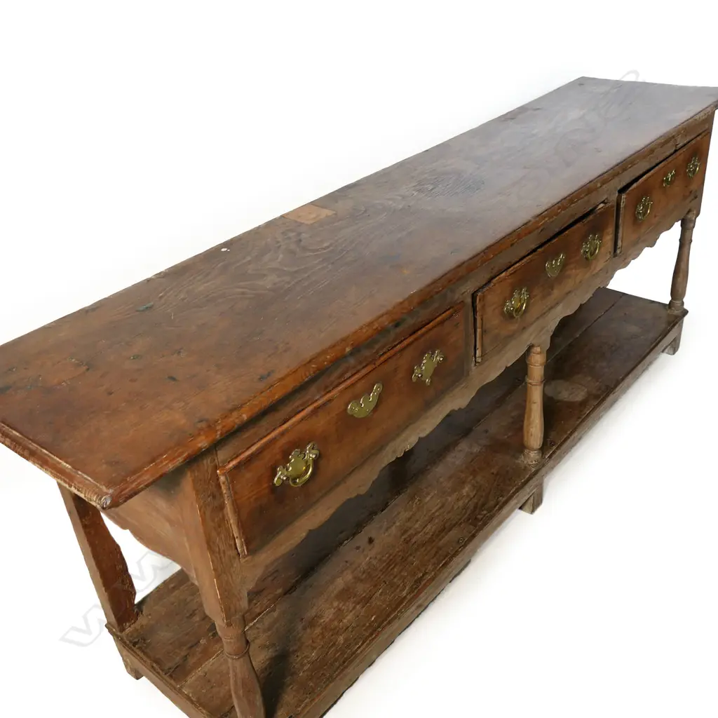 George III oak dresser base, Image 1++