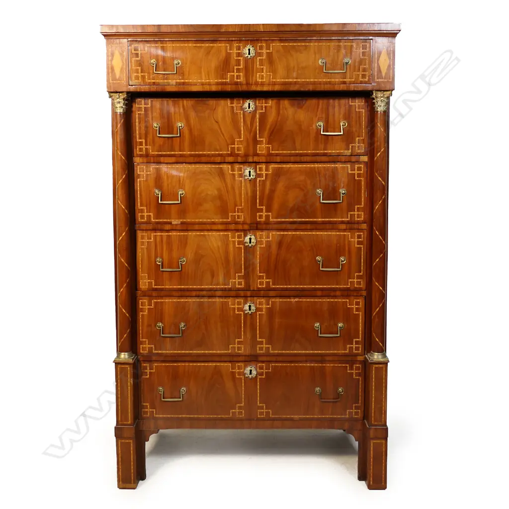 A 19thC French Empire çhiffonier' chest of drawers, Image 1++