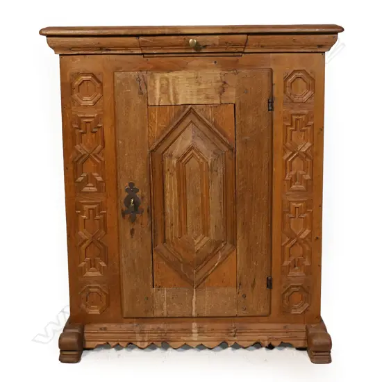 A continental oak cabinet,