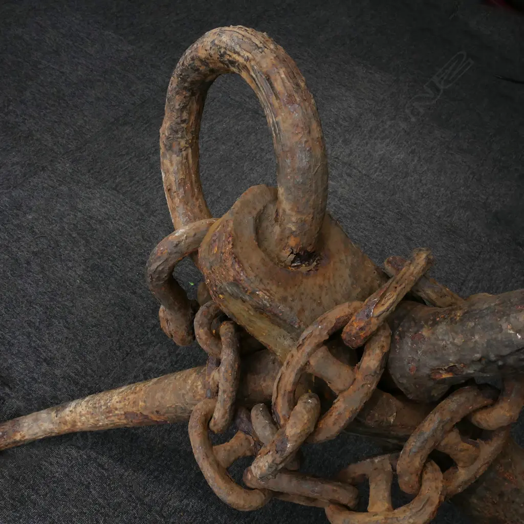 A large ship's antique kedge anchor, Image 1++