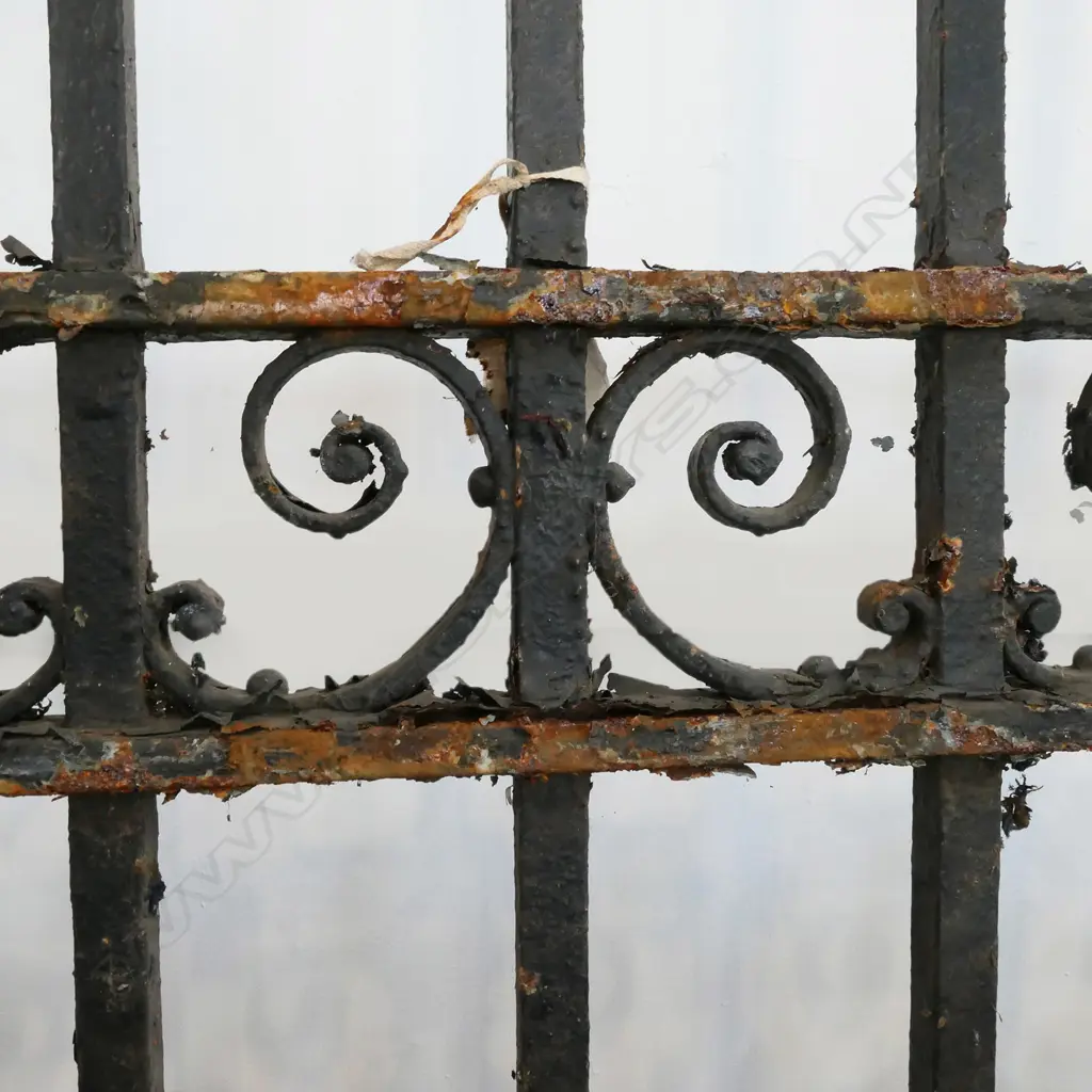 A pair of old fancy cast iron driveway entrance gates, Image 1++