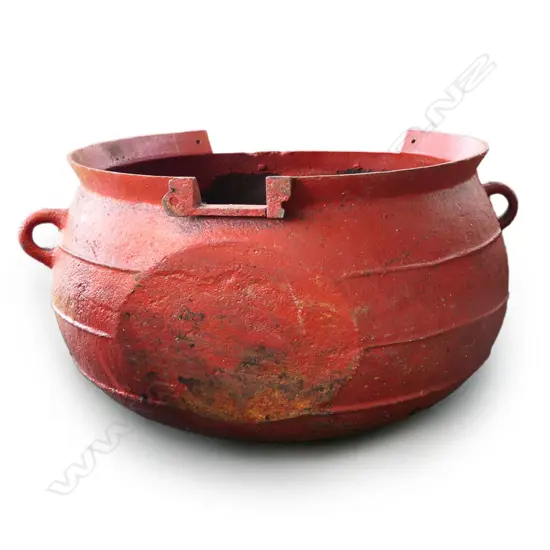 A large cast iron whale pot,