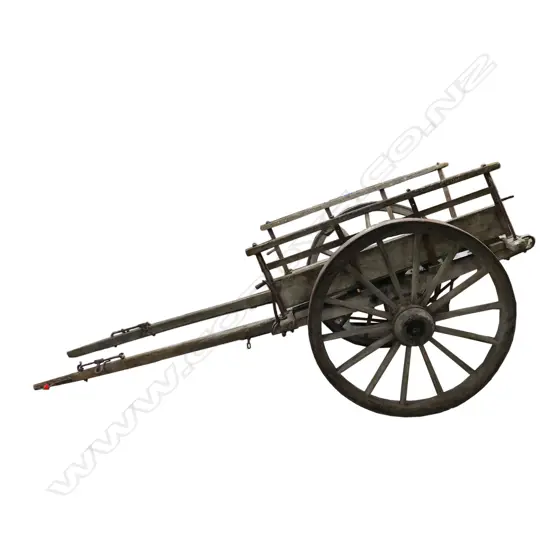 An old horse drawn dray,