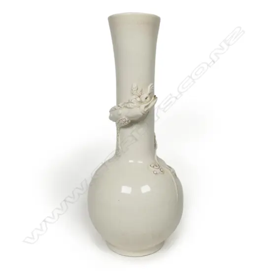 A 19thC or earlier Chinese blanc de chine vase,